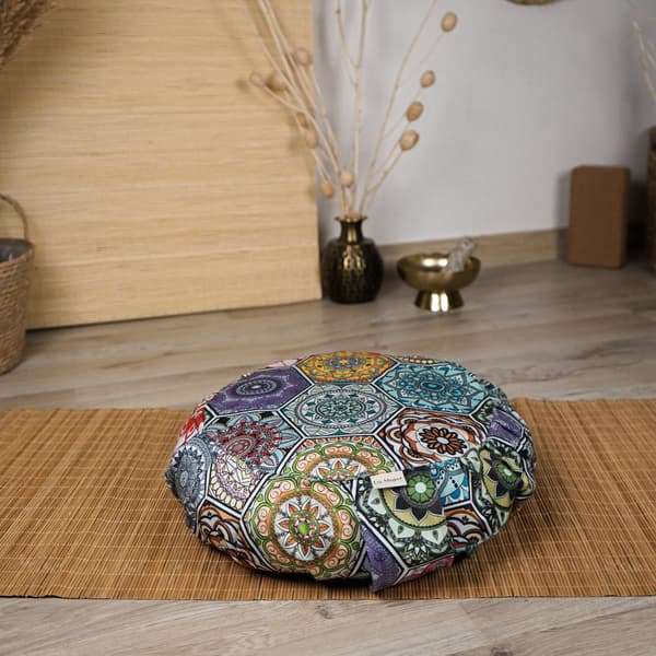 Meditationskudde, zafu med bovete - Mantra