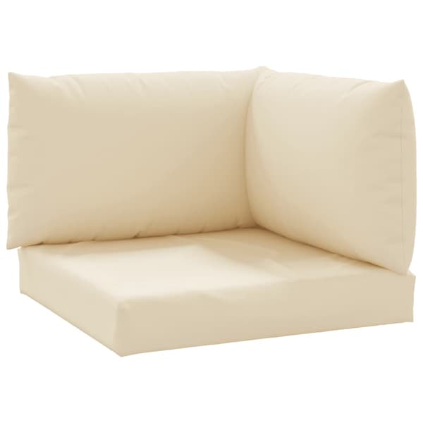 vidaXL Pallsoffkuddar, 3 st, Beige, Tyg