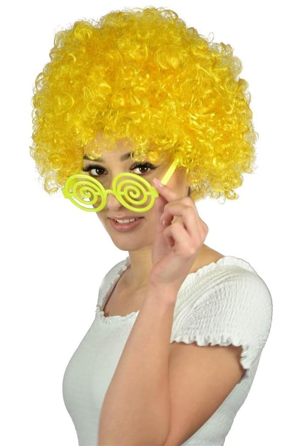 XXL gul afro paryk