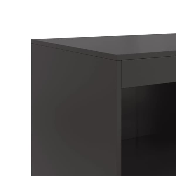 vidaXL sideskab sort 67x39x107 cm stål