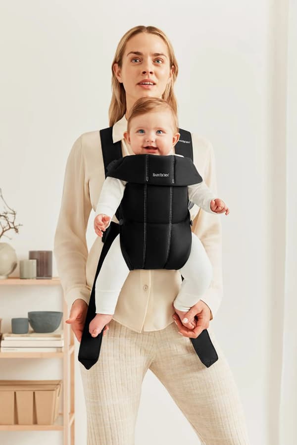 BABYBJÖRN MINI Vævet - Bæresele, sort