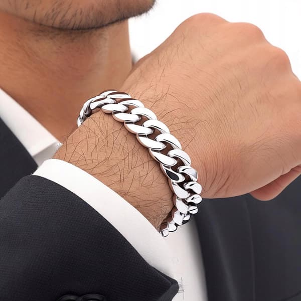 Sølvarmbånd Full Diamond Armor 10 mm sølvarmbånd 925