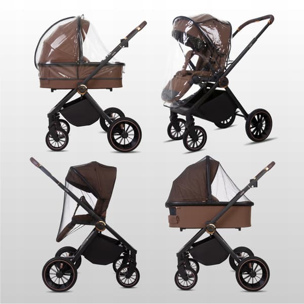 BabyLux CASTOR 2-i-1 klapvogn, gondol, let, foldbart sæt