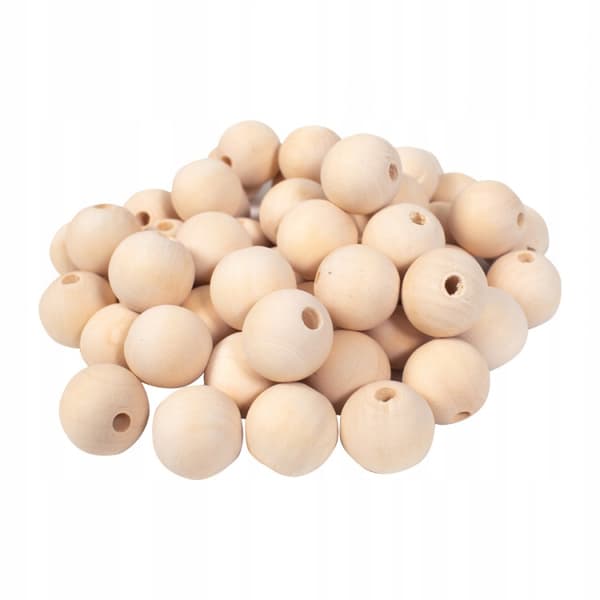 Tee-se-itse-makramee-puuhelmet 50 kpl 30 mm