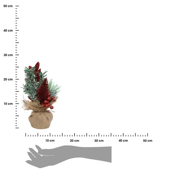 Julgran 24 cm röd