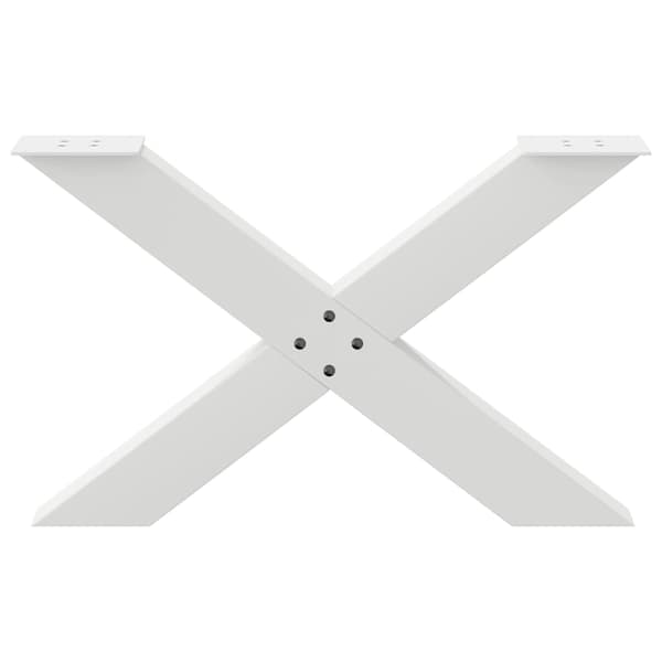 vidaXL X-formade soffbordsben 2 st vit stål
