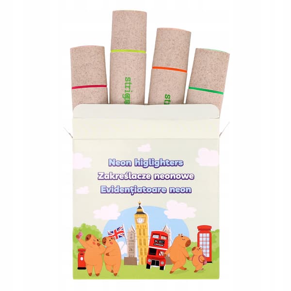 ECO NEON HIGHLIGHTER 4 STK. MIX CAPYBARA 5139