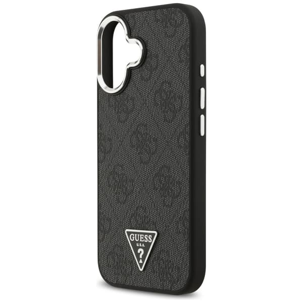 Guess 4G Triangle Logo MagSafe-etui til iPhone 17, sort sølv