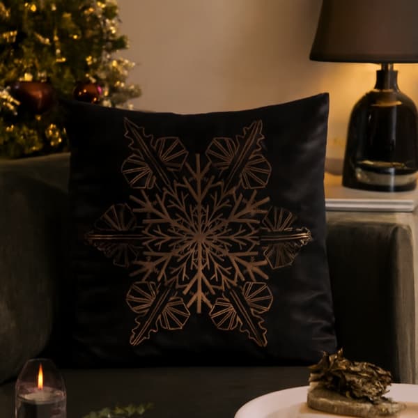 Julepudebetræk JOY/1A 45x45 cm guld