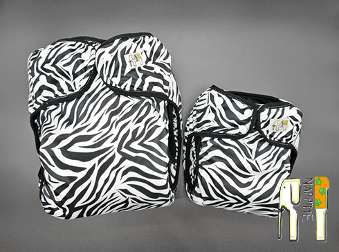 NappiMe vaskbar voksenble, størrelse M - Zebra