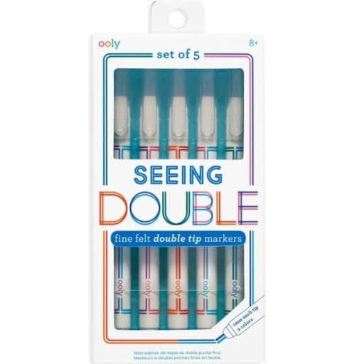 Seeing Double dobbeltsidede fineliners 5 stk.