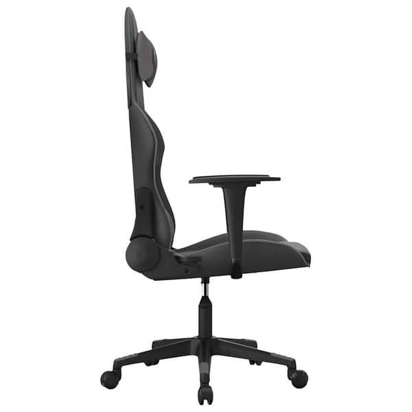 vidaXL massage-gamingstol, sort og grå, kunstlæder