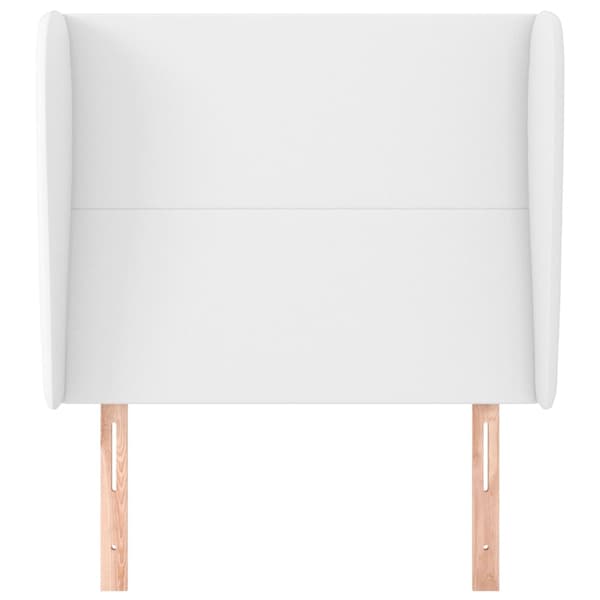 vidaXL Vingad nackstöd vit 103x23x118/128 cm konstläder