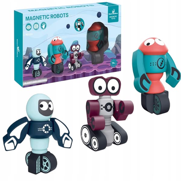 Magnetiska klossar för barnrobotar 21 delar rymdkul