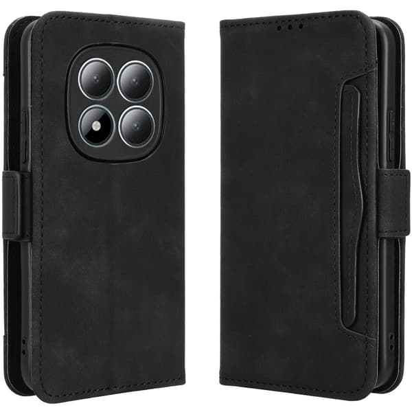Flip-etui til Xiaomi Redmi Note 15 Pro 5G, kortholder, sort