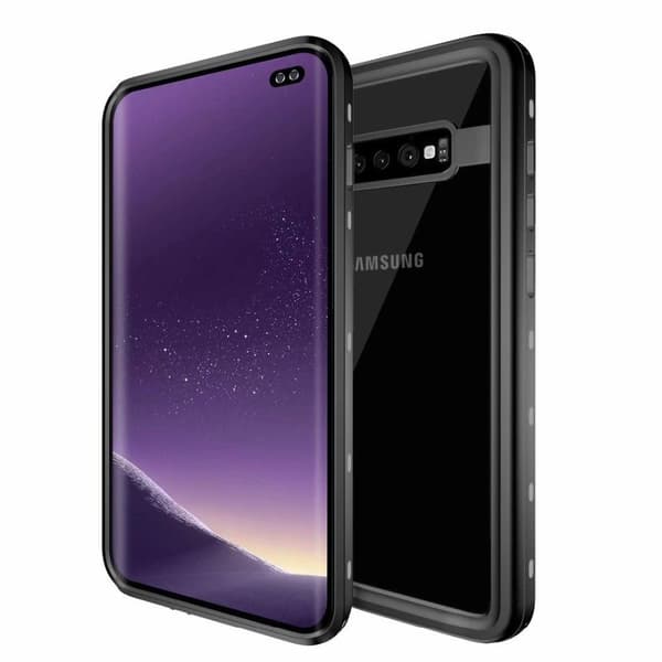 IP68 Vandtæt Etui til Samsung Galaxy S10+ Plus, Redpepper, Sort