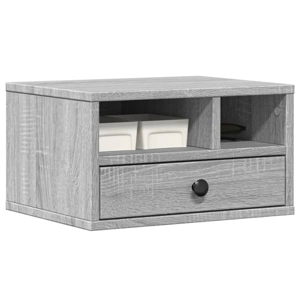 vidaXL printerstativ, grå Sonoma-eg, 40x32x22,5 cm