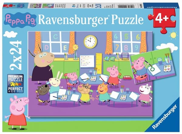 Peppa Pig och hela klassen 2x24 pussel