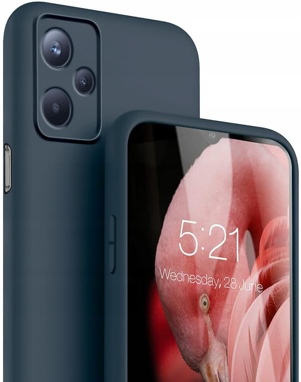 BLØDT MAT MARINEBLÅT ETUI TIL REALME C35 + GLAS