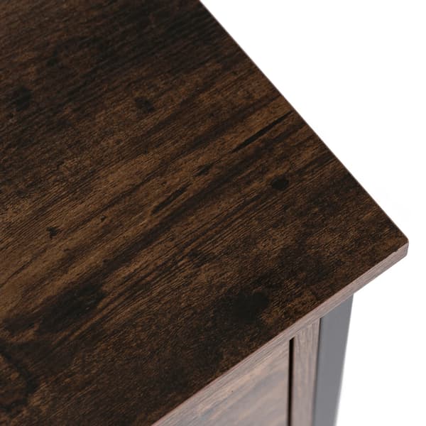 AMAYA Skoskab 70 cm til entré Rustik egetræ Loft-stil