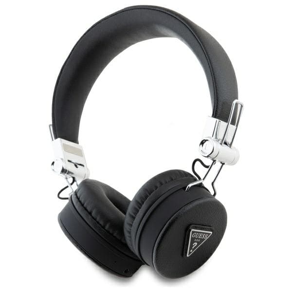 Guess Grained Classic Round Shape Bluetooth ENC on-ear hovedtelefoner, sort
