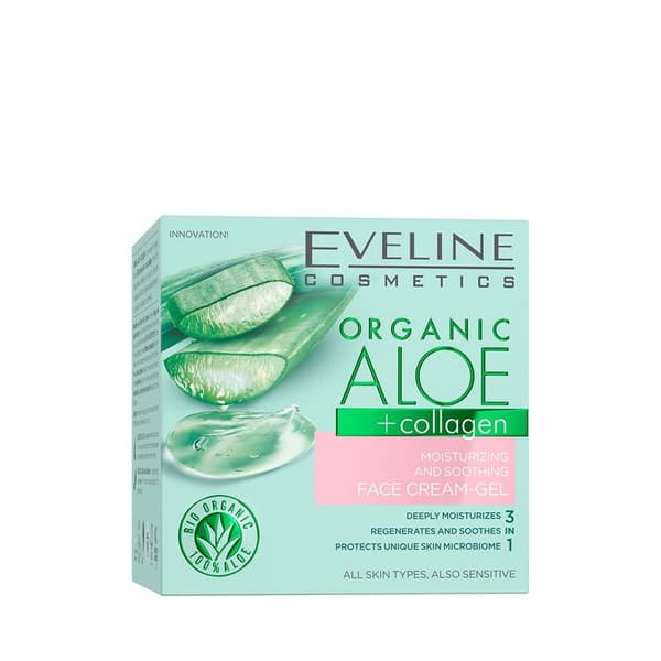 Återfuktande och lugnande ansiktskräm-gel