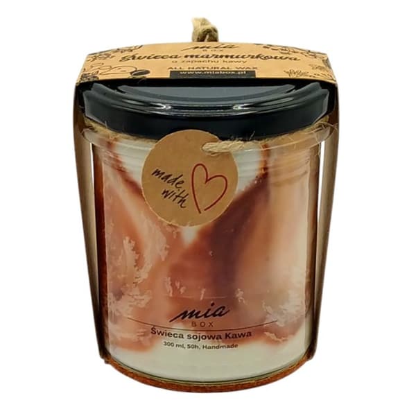 Marmorerat sojaljus Kaffe 240g