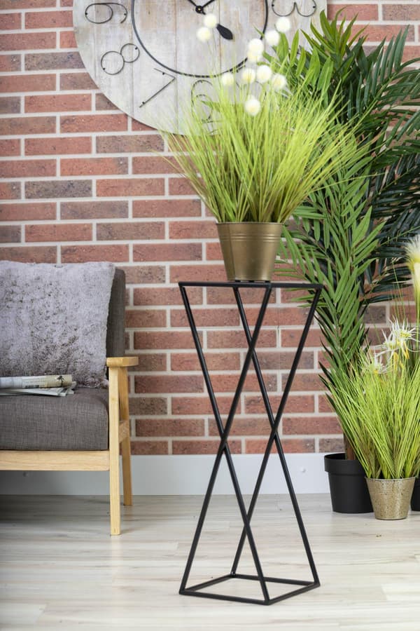 Moderne stående blomsterstativ 70 cm sort