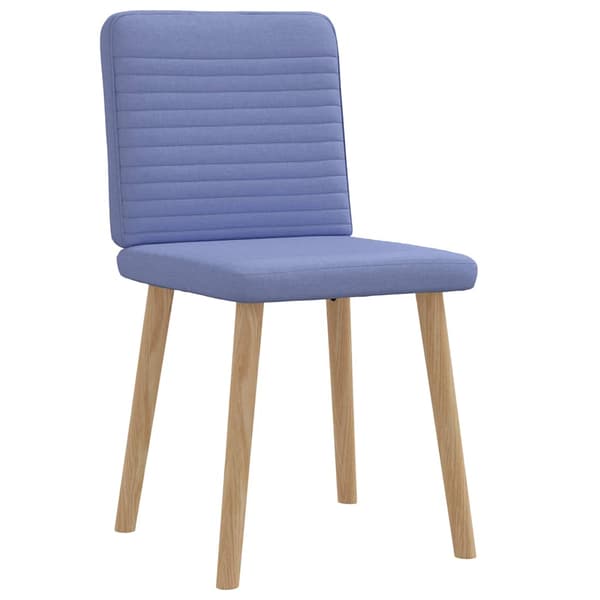 vidaXL Matstolar 2 st denimblått tyg