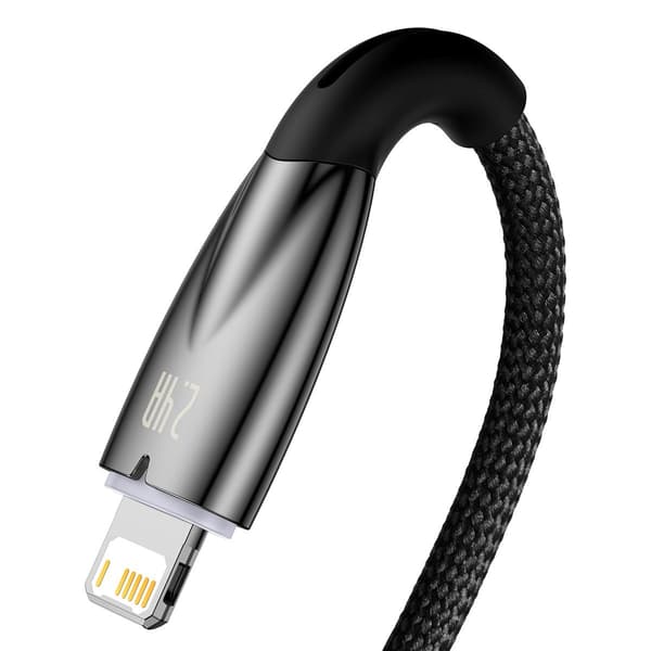 Glimmer Series USB-A -kaapeli iPhone Lightning 480Mb-s 2.4A 2m musta