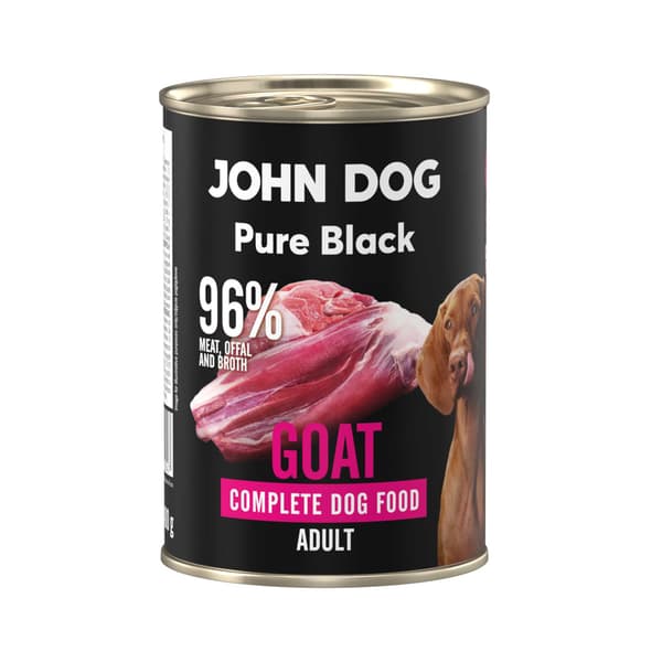 John Dog - Pure Black - Mono vådfoder til hunde Voksen Kozina 400g
