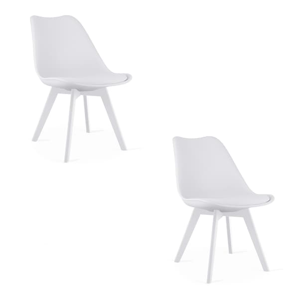 MARK stol - hvid / hvide ben x 2
