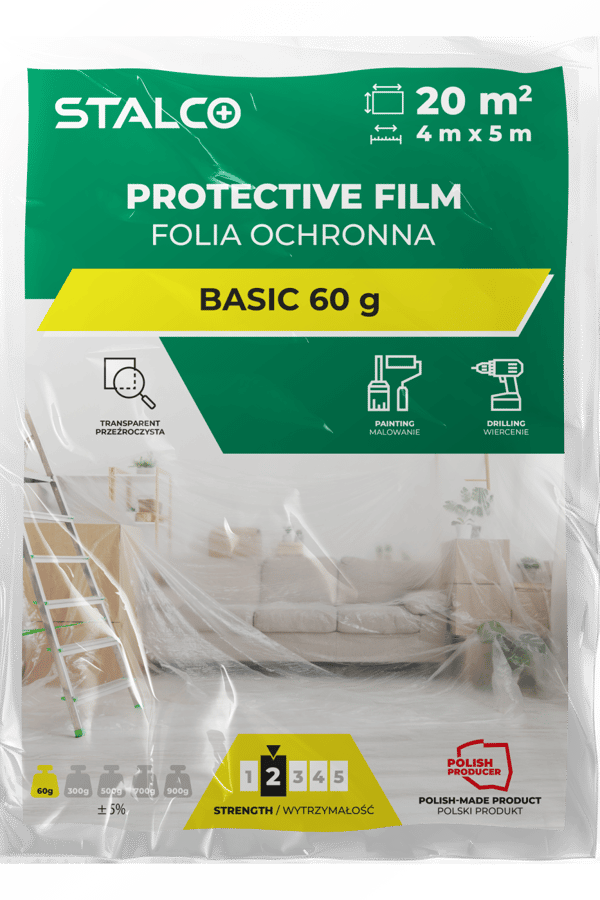 Stalco Basic Beskyttelsesfolie 4x5m 60g S043147620