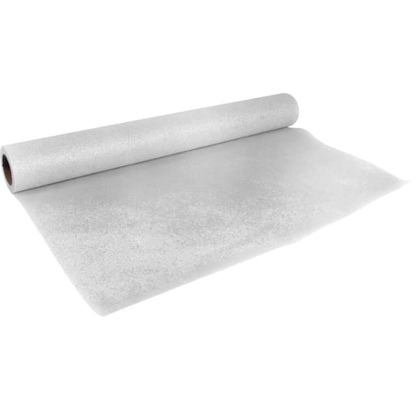 Glänsande silverfärgad mesh tyll organza