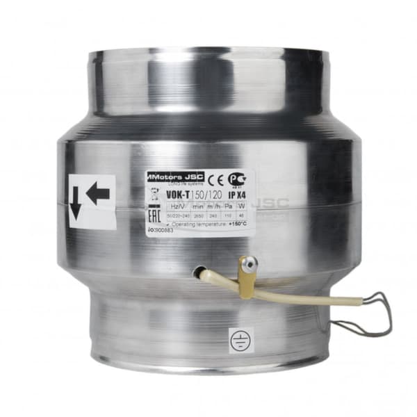Pejseventilator VOK 150/100 Op til +150C