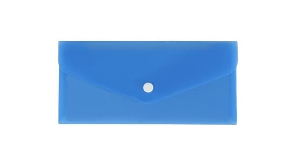 DL kuvertmappe, blå satin