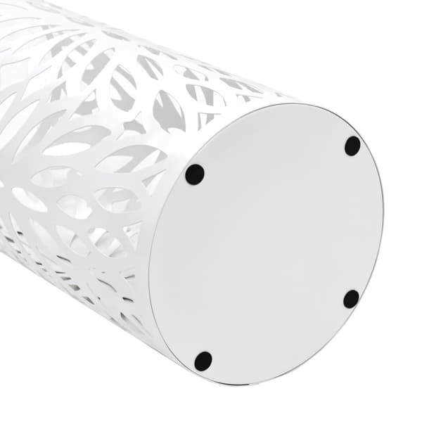 vidaXL Paraplyställ Lövdesign Stål Vit