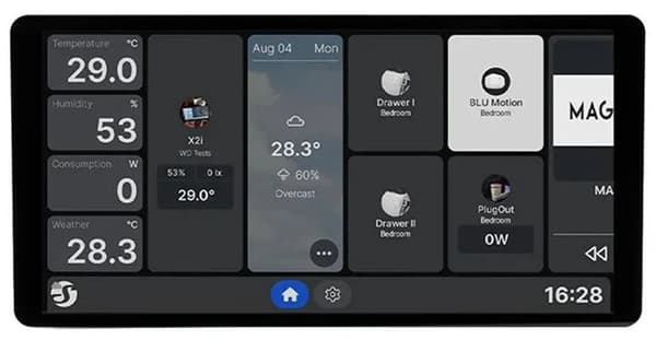 Shelly Väggdisplay Smart Kontrollpanel Svart