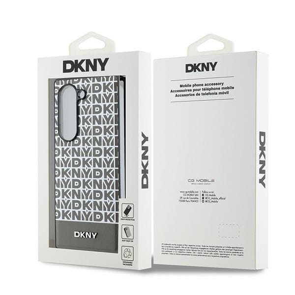 DKNY Repeat Pattern Bottom Randig Skal till Galaxy Z Fold6, Brun