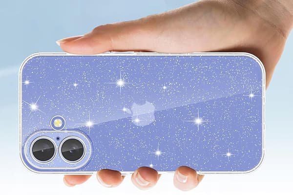 Etui til iPhone 17 KLAR GLITTER SKINNER 2MM + 9H GLAS