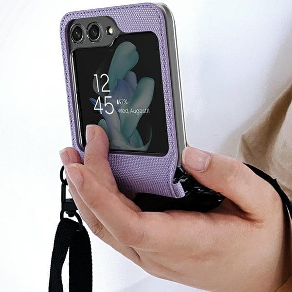 Araree Canvas Diary-etui til Galaxy Z Flip5, lilla