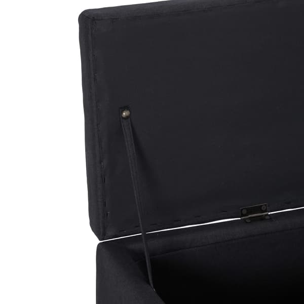 vidaXL opbevaringsbænk 116 cm sort polyester