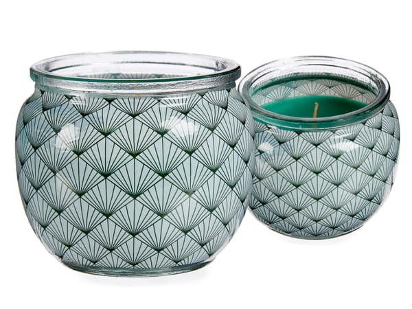 Sæt med 12 duftlys i glas - Pileblomst