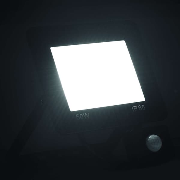 vidaXL LED-sensorspotlight 50W kallvit