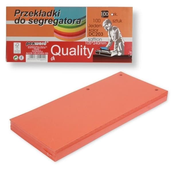 Ringbindsdelere 100 stk. safran
