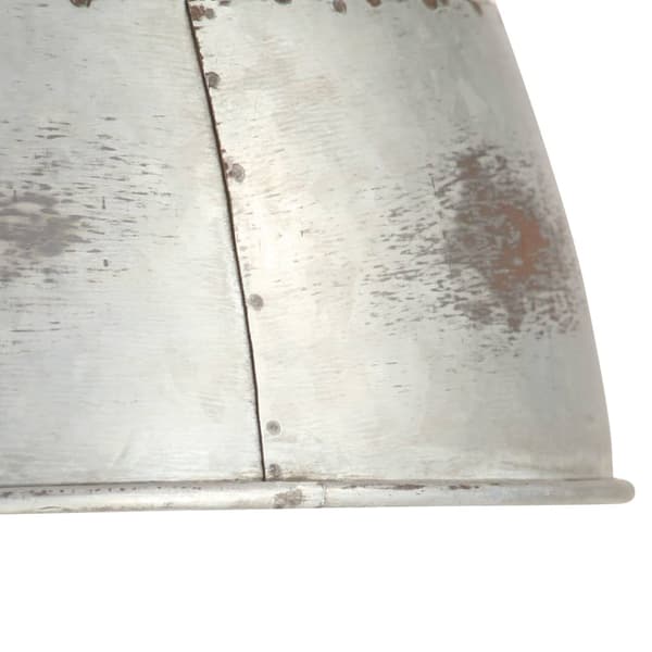 vidaXL industriel pendellampe, 25 W, sølv, rund, 31 cm, E27