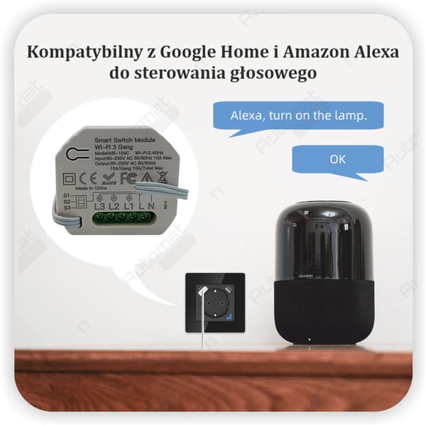 TUYA 3-kanals Wifi-belysningscontroller