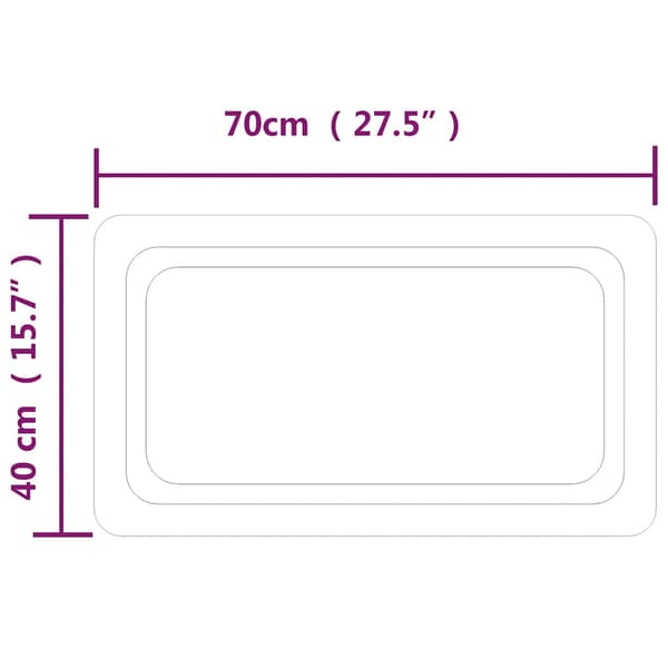 vidaXL Badrumsspegel med LED, 70x40 cm