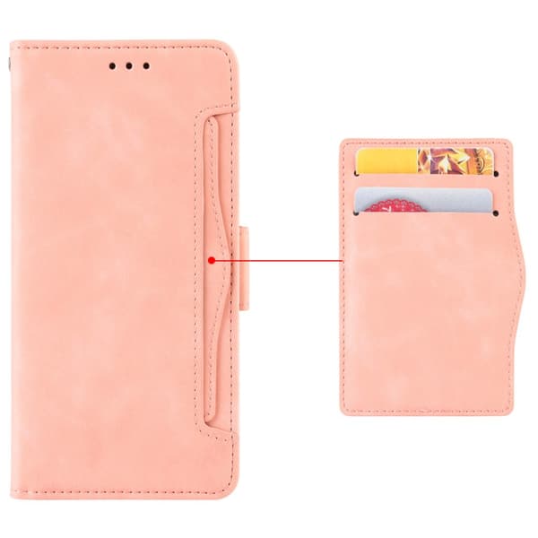 Flip-etui til Xiaomi 14T Pro, kortholder, pink