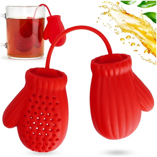 Silikone te-infuser røde handsker